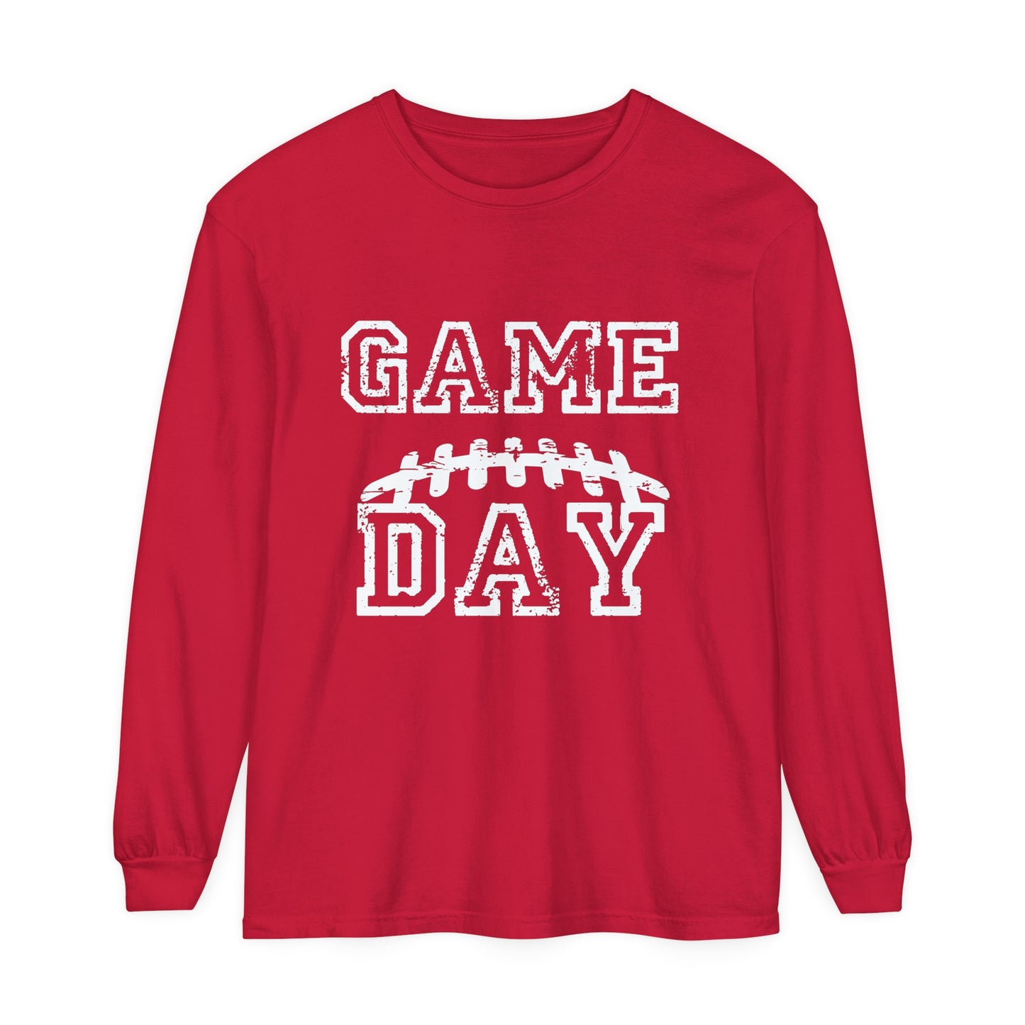 Game Day Laces Unisex Garment-dyed Long Sleeve T-Shirt