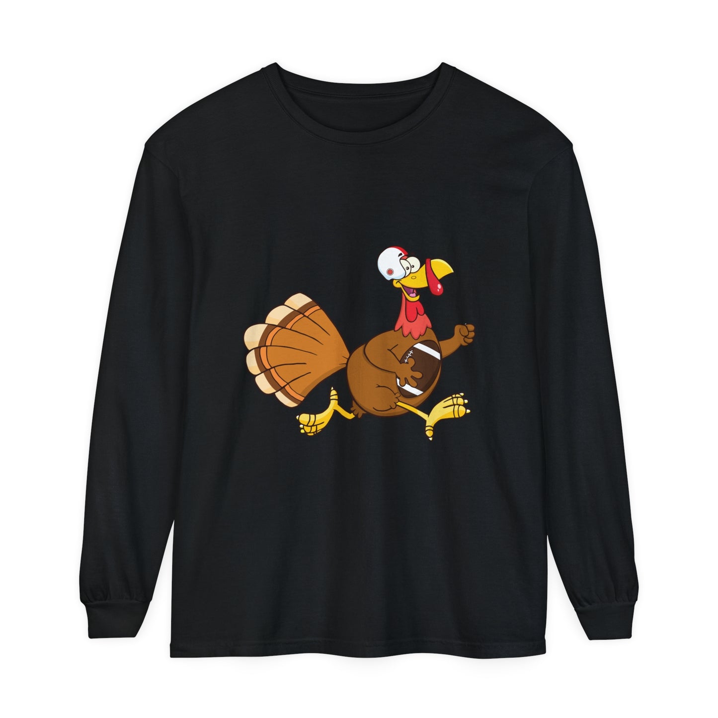 Turkey Running Football Unisex Garment-dyed Long Sleeve T-Shirt