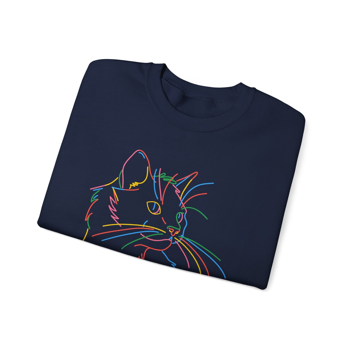 Colorful Cat Unisex Heavy Blend™ Crewneck Sweatshirt