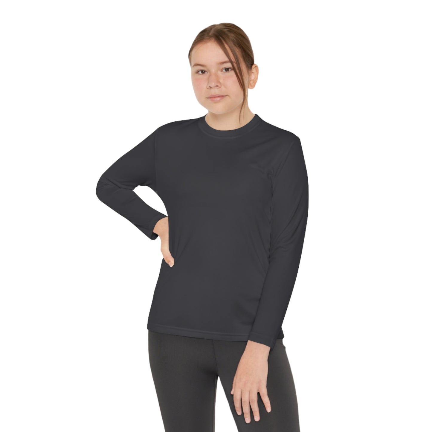 Cute Ghost Youth Long Sleeve Competitor Tee