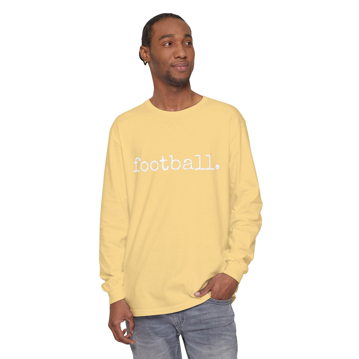 football. Unisex Garment-dyed Long Sleeve T-Shirt