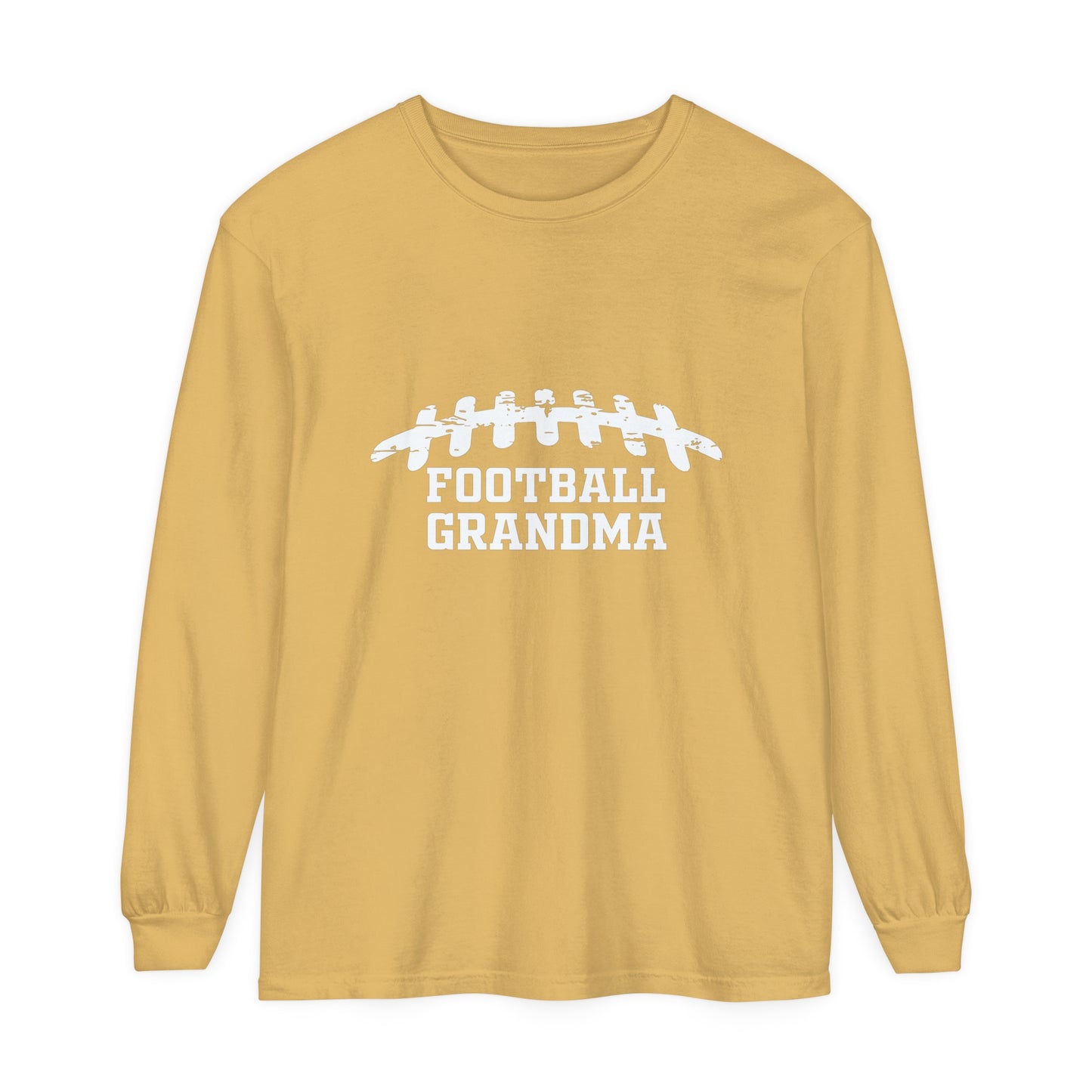 Football Grandma Laces Unisex Garment-dyed Long Sleeve T-Shirt