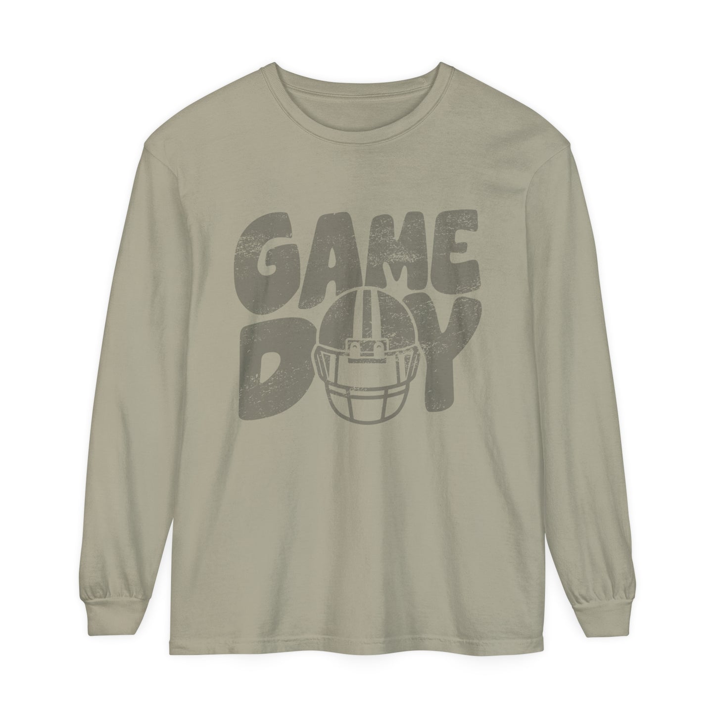 Game Day Helmet Unisex Garment-dyed Long Sleeve T-Shirt