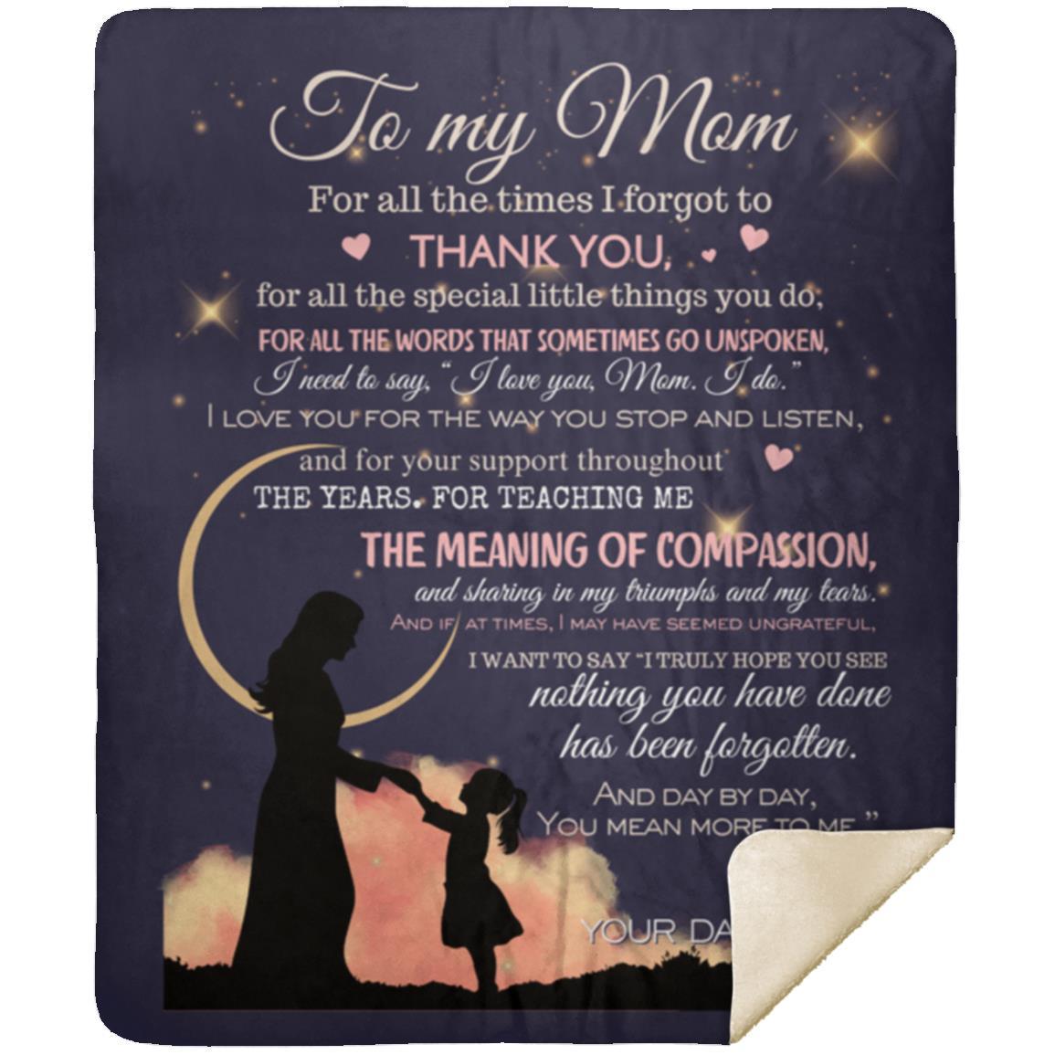 To my Mom Nightsky MSHM Premium Sherpa Blanket 50x60