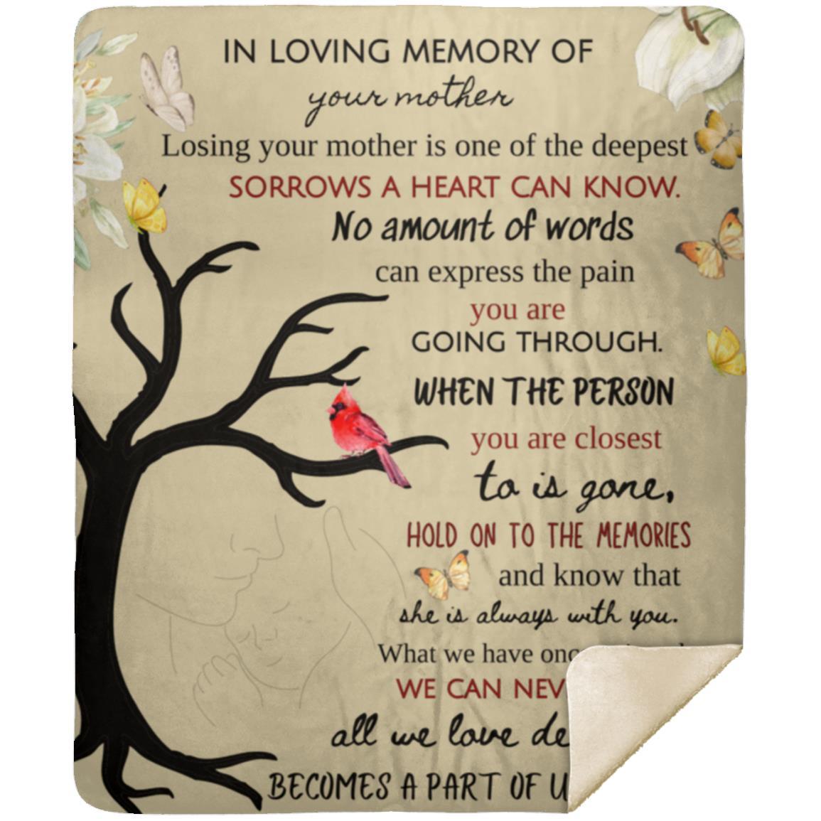 In loving memory of your mother MSHM Premium Sherpa Blanket 50x60