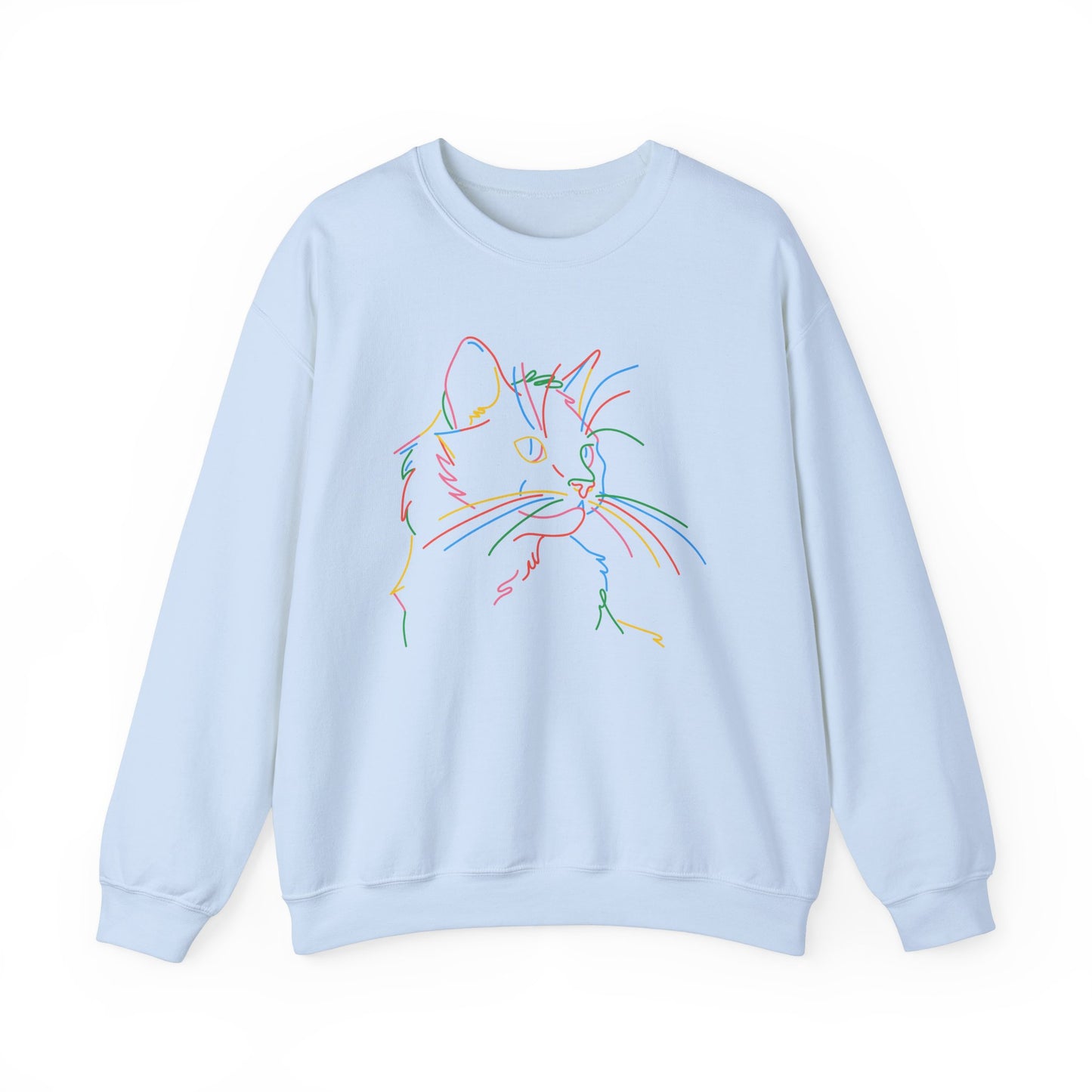 Colorful Cat Unisex Heavy Blend™ Crewneck Sweatshirt