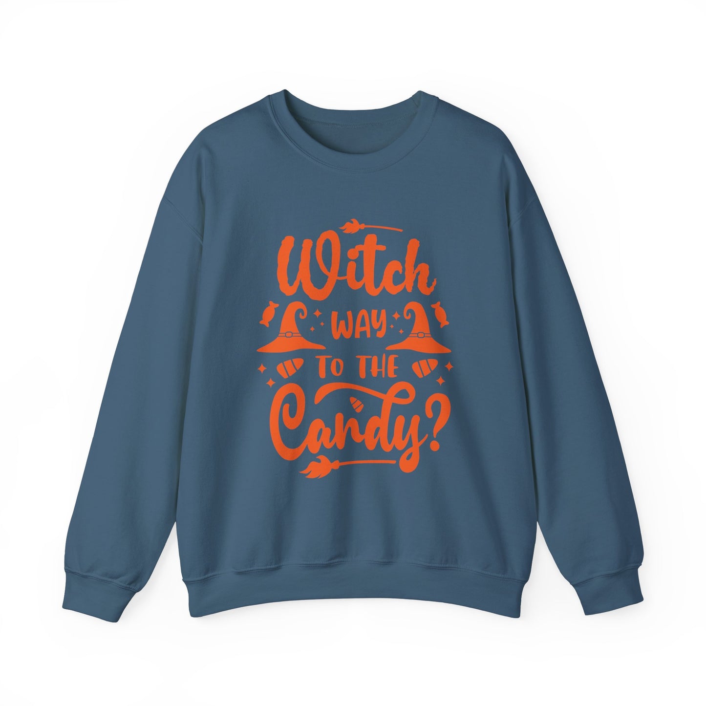 Witch way to the Candy Unisex Heavy Blend™ Crewneck Sweatshirt