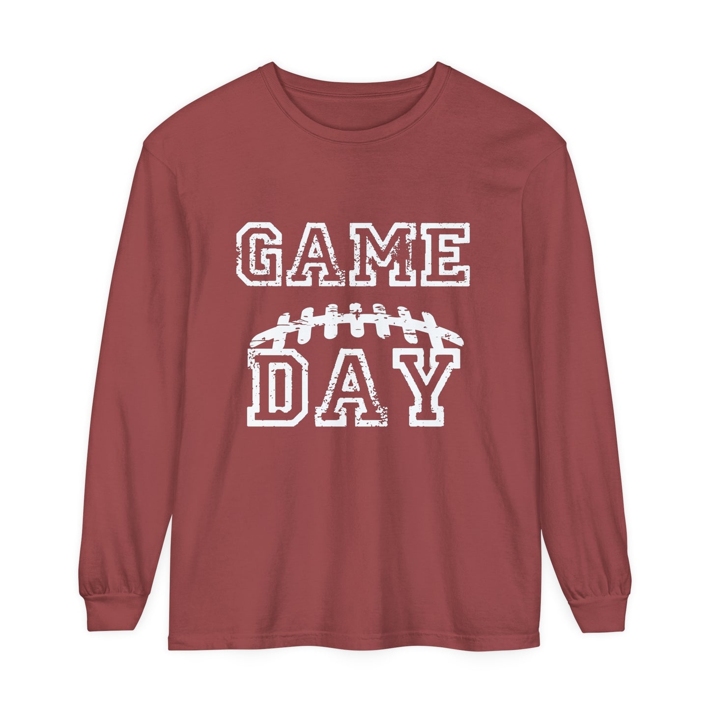Game Day Laces Unisex Garment-dyed Long Sleeve T-Shirt