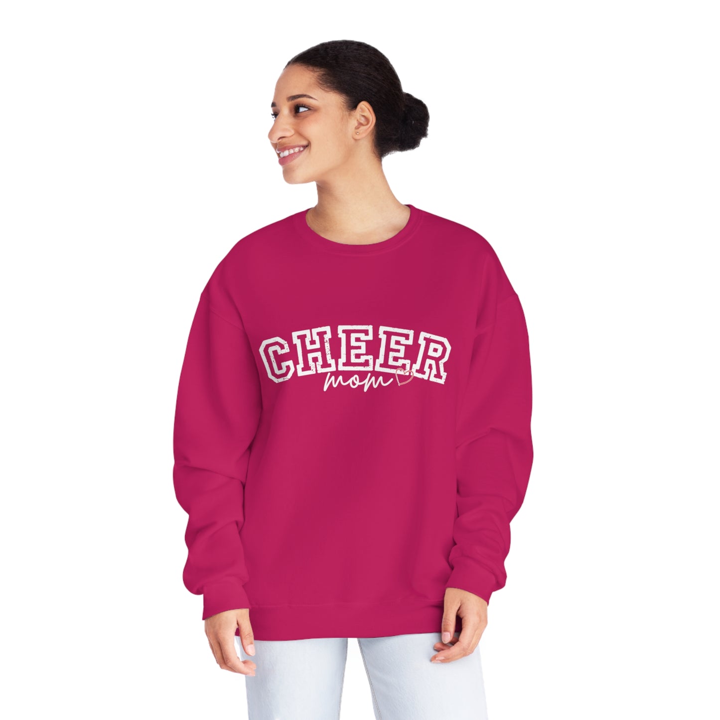 CHEER mom heart Unisex NuBlend® Crewneck Sweatshirt