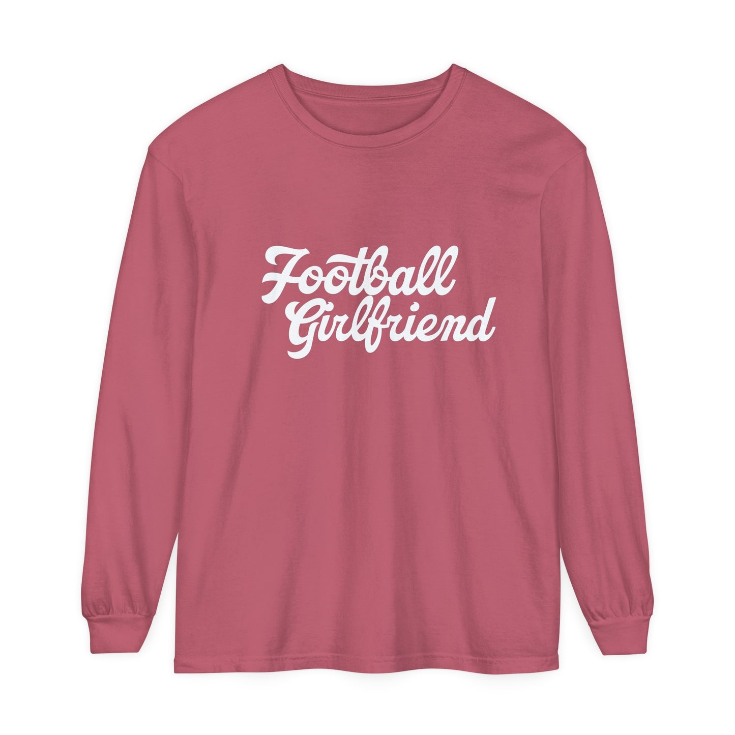 Football Girlfriend Unisex Garment-dyed Long Sleeve T-Shirt