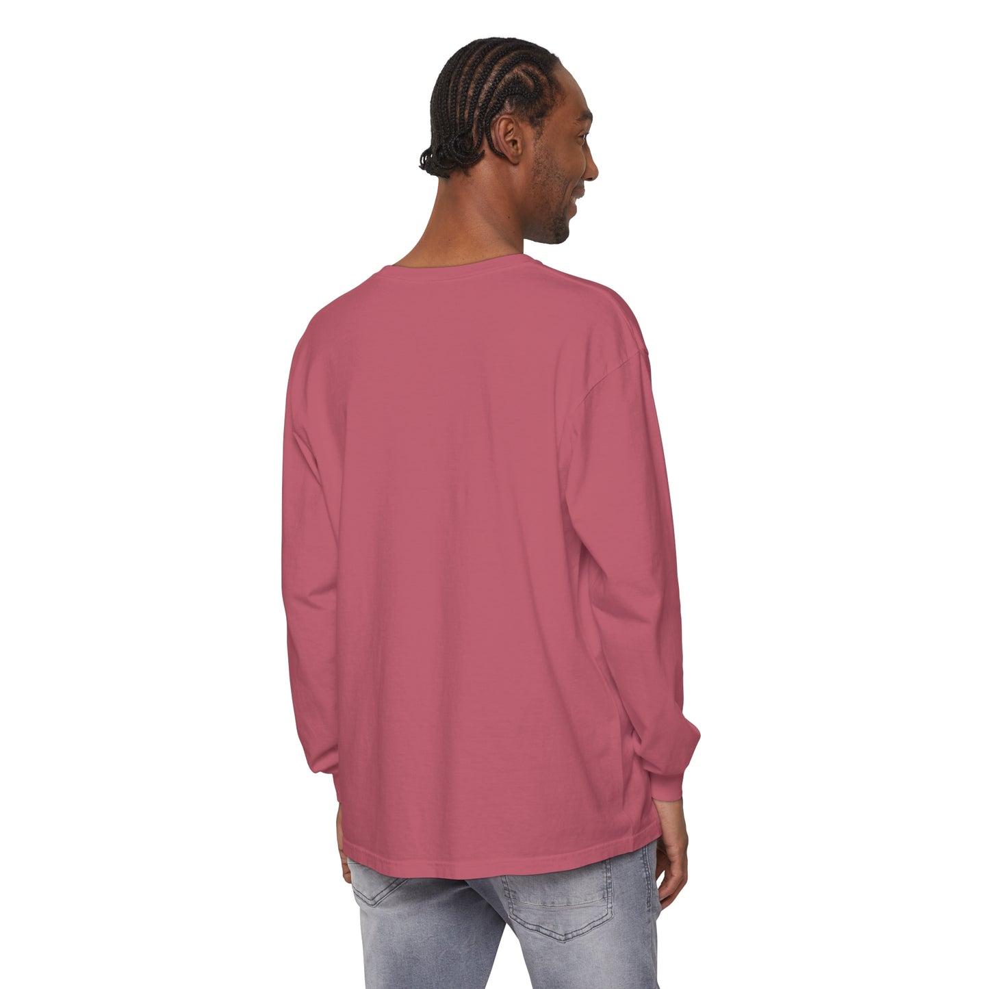 Baseball Ghost Unisex Garment-dyed Long Sleeve T-Shirt