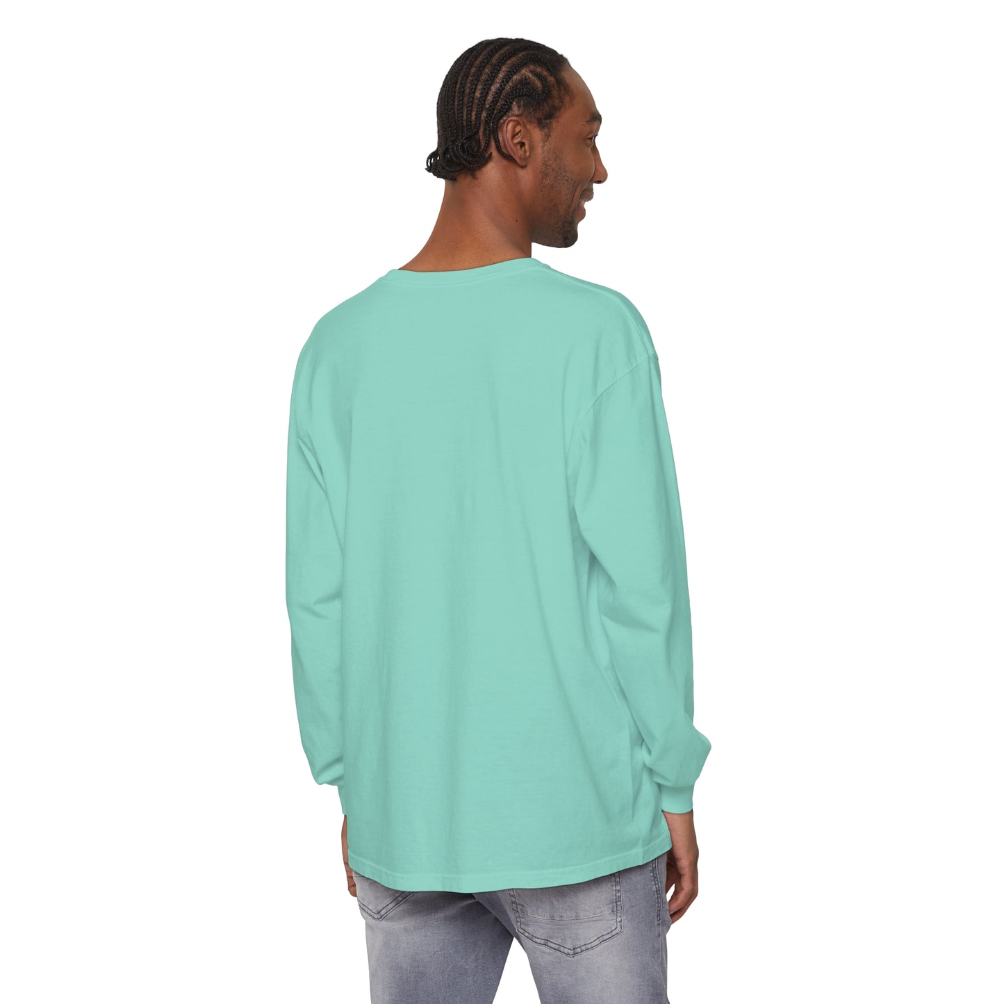 Tick or Treat Ghost Unisex Garment-dyed Long Sleeve T-Shirt