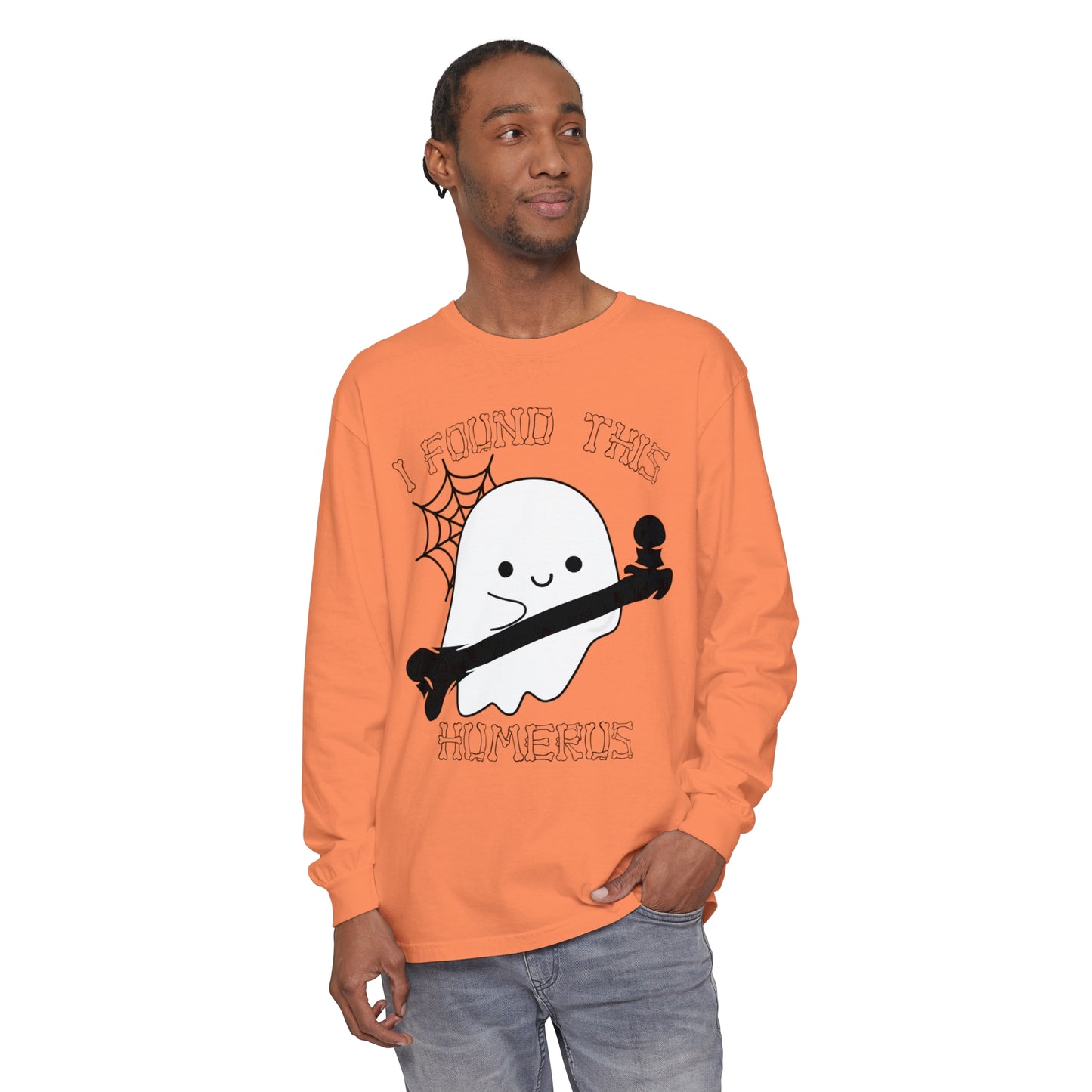 I Found this Humerus Unisex Garment-dyed Long Sleeve T-Shirt