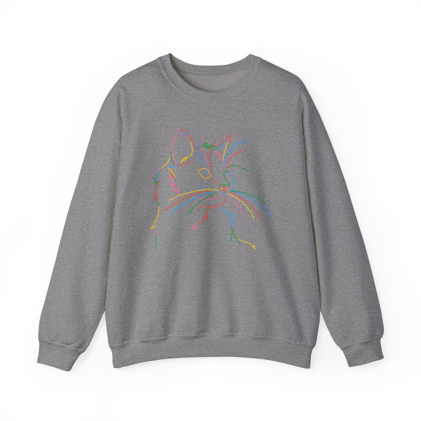 Colorful Cat Unisex Heavy Blend™ Crewneck Sweatshirt