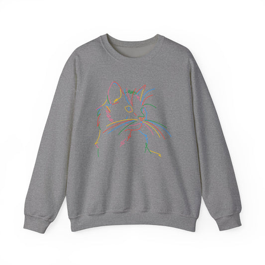 Colorful Cat Unisex Heavy Blend™ Crewneck Sweatshirt