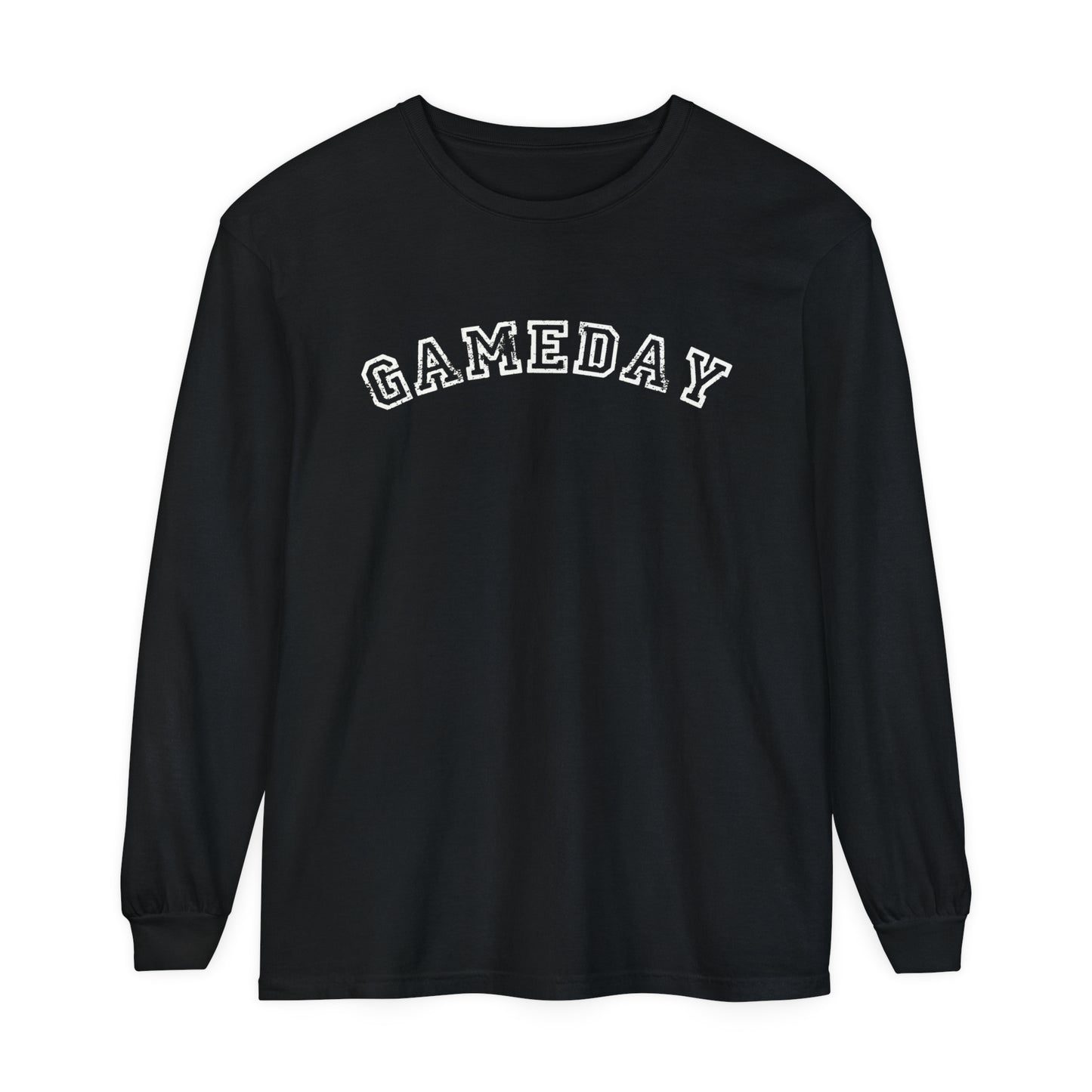Game Day Curved Block Unisex Garment-dyed Long Sleeve T-Shirt