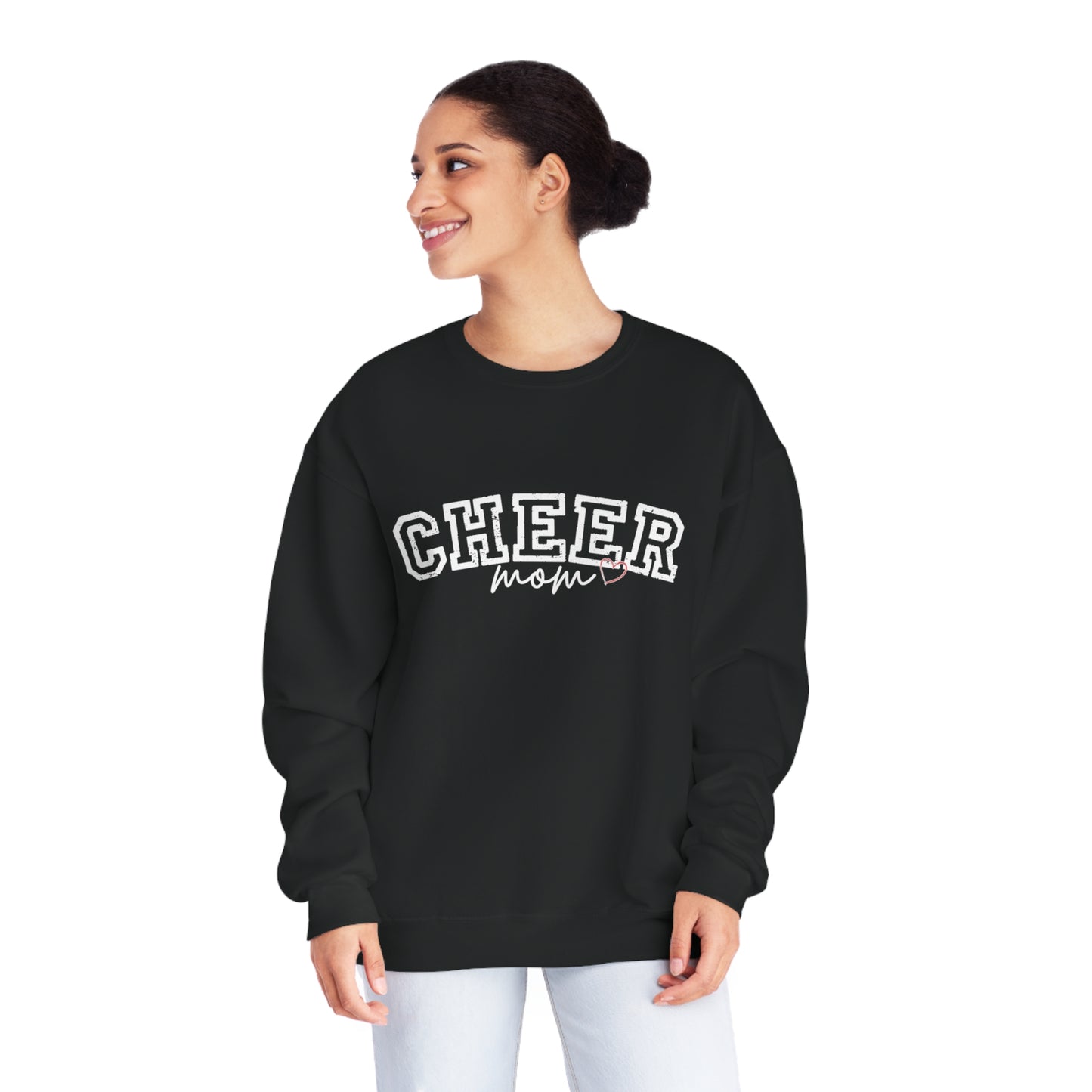 CHEER mom heart Unisex NuBlend® Crewneck Sweatshirt