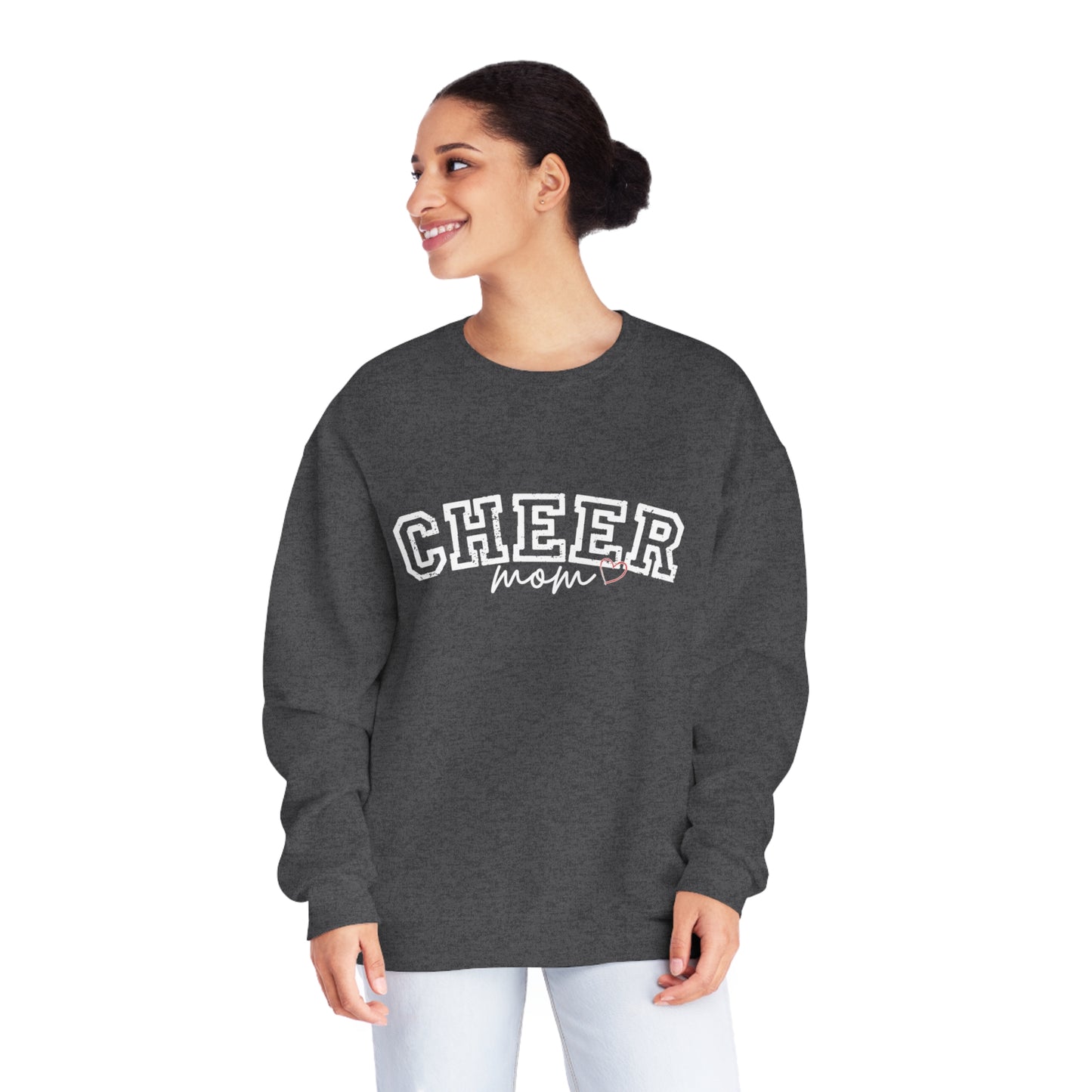 CHEER mom heart Unisex NuBlend® Crewneck Sweatshirt