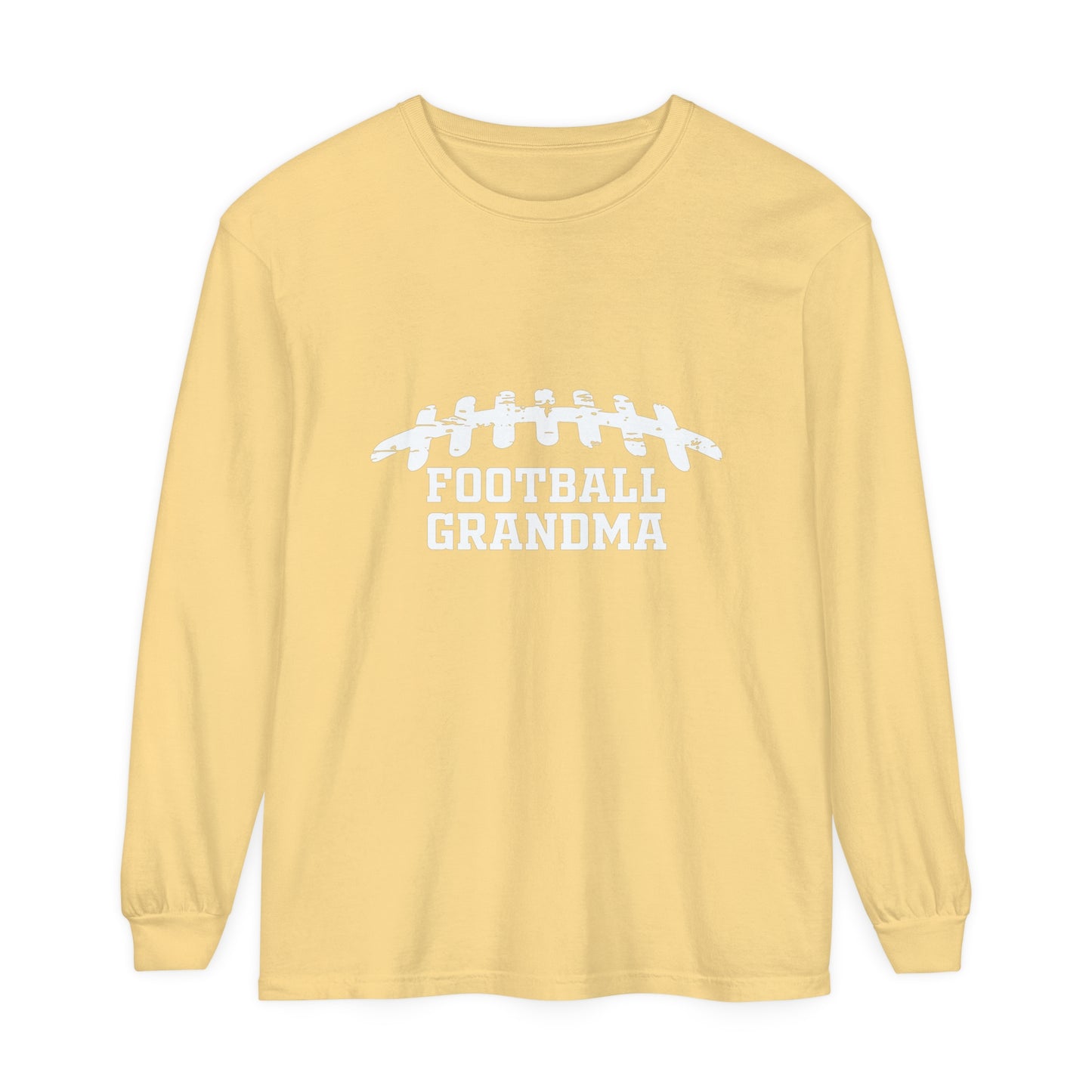 Football Grandma Laces Unisex Garment-dyed Long Sleeve T-Shirt