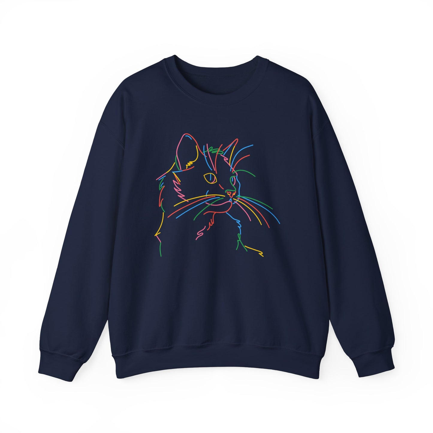Colorful Cat Unisex Heavy Blend™ Crewneck Sweatshirt