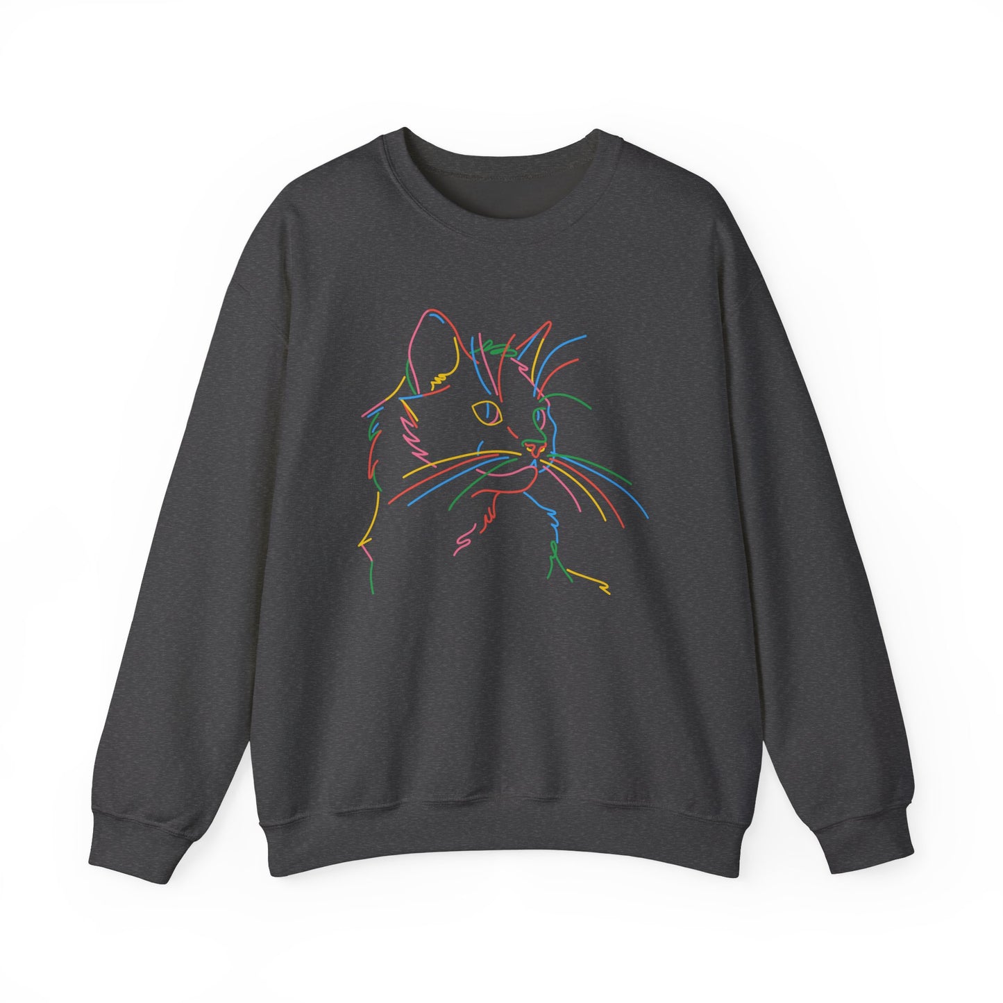 Colorful Cat Unisex Heavy Blend™ Crewneck Sweatshirt