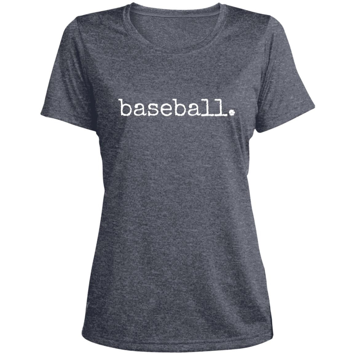 baseball. LST360 Ladies' Heather Scoop Neck Performance Tee