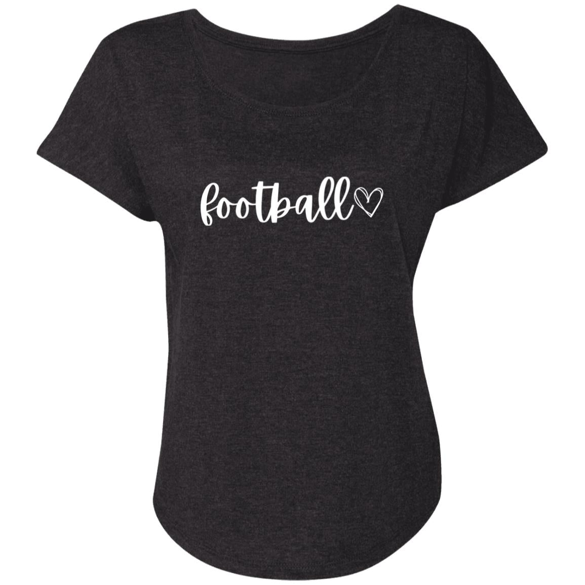 Football Heart NL6760 Ladies' Triblend Dolman Sleeve