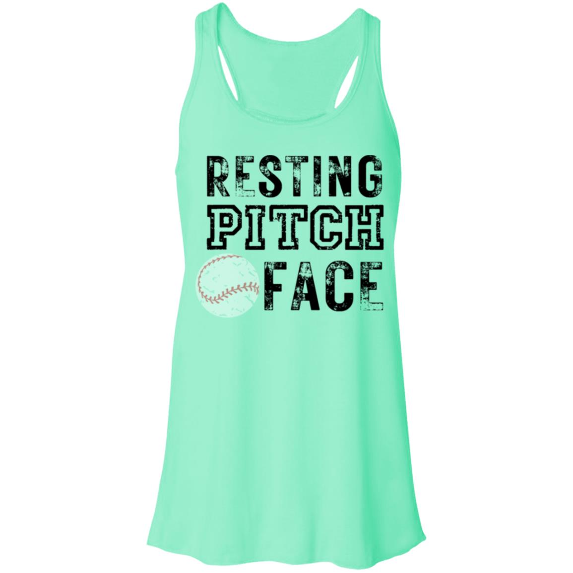 Resting Pitch Face B8800 Flowy Racerback Tank