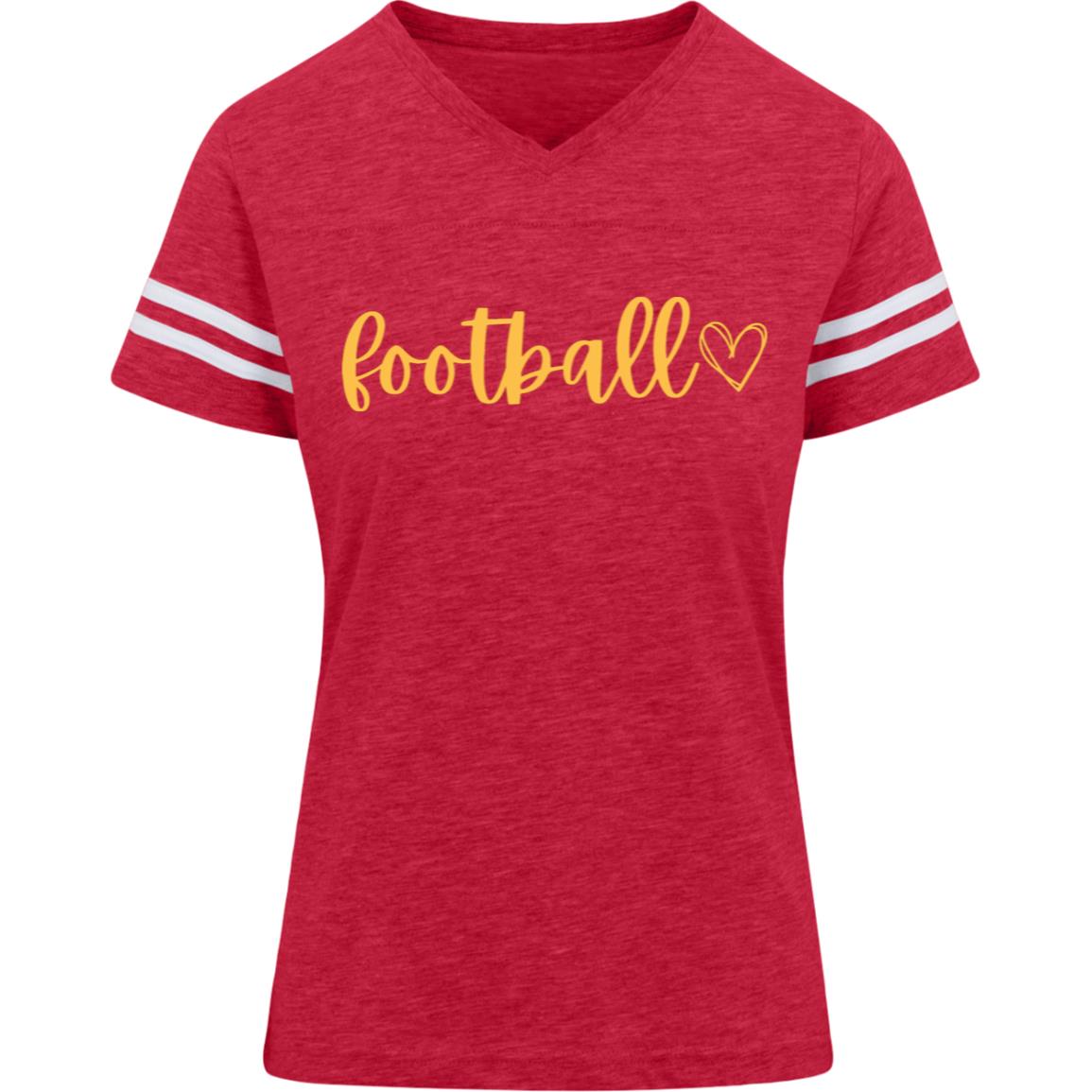 Football heart Game Day 3537 LAT Womens Football Tee