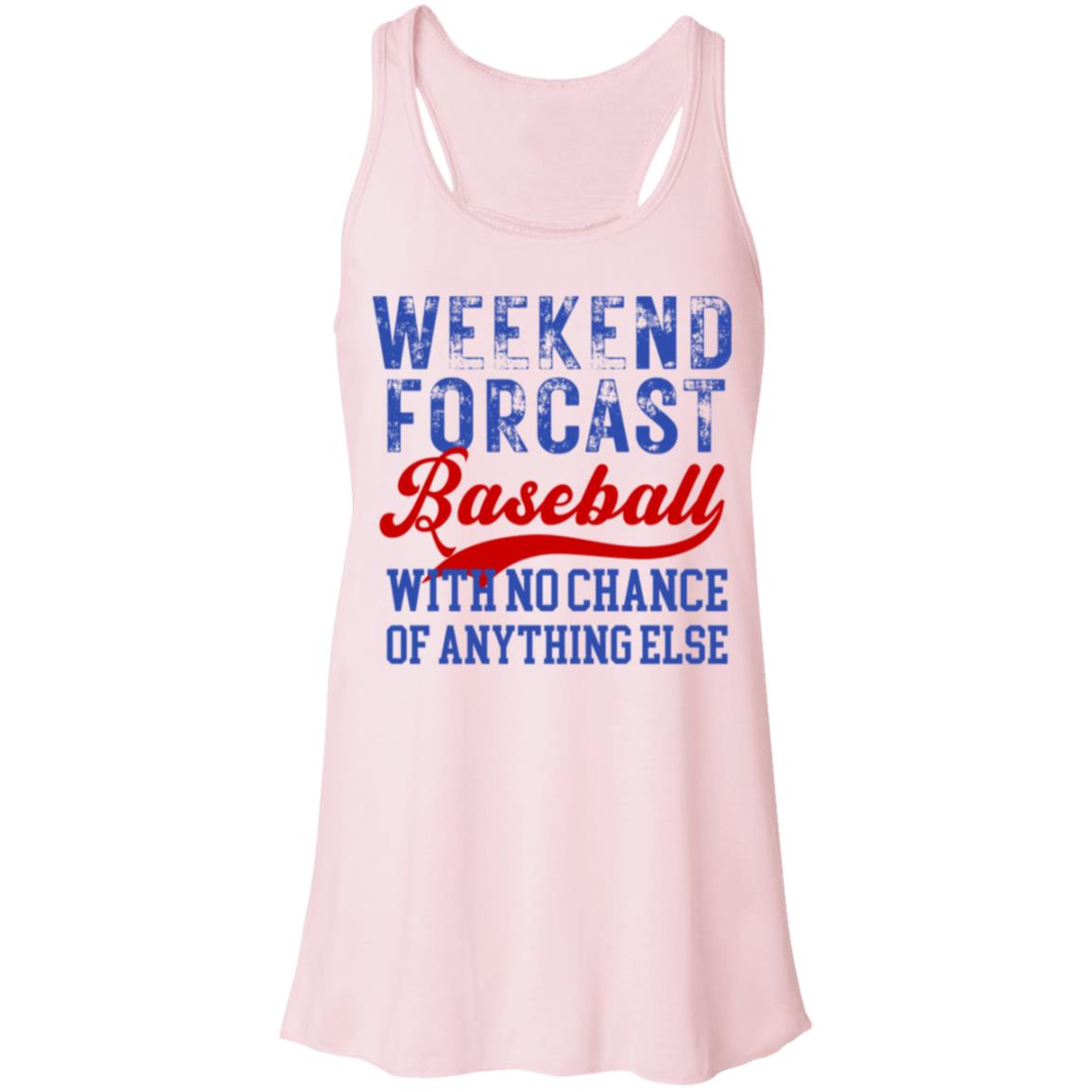 Weekend forcast - Baseball B8800 Flowy Racerback Tank