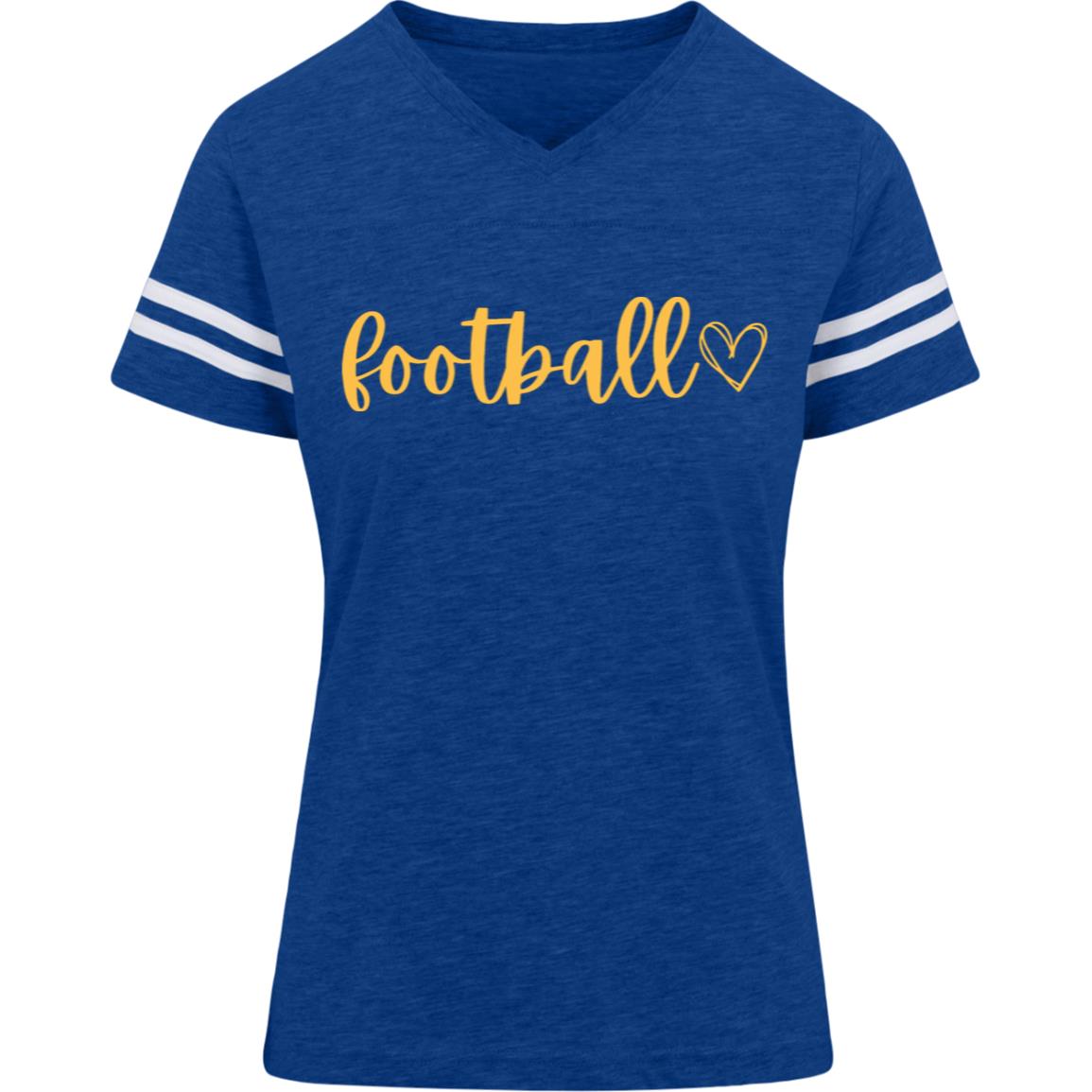 Football heart Game Day 3537 LAT Womens Football Tee