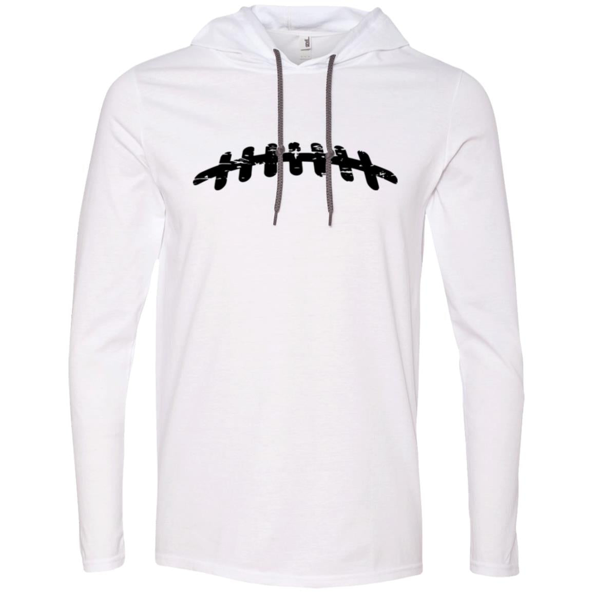 Football laces 987 Gildan LS T-Shirt Hoodie - Men's sizes