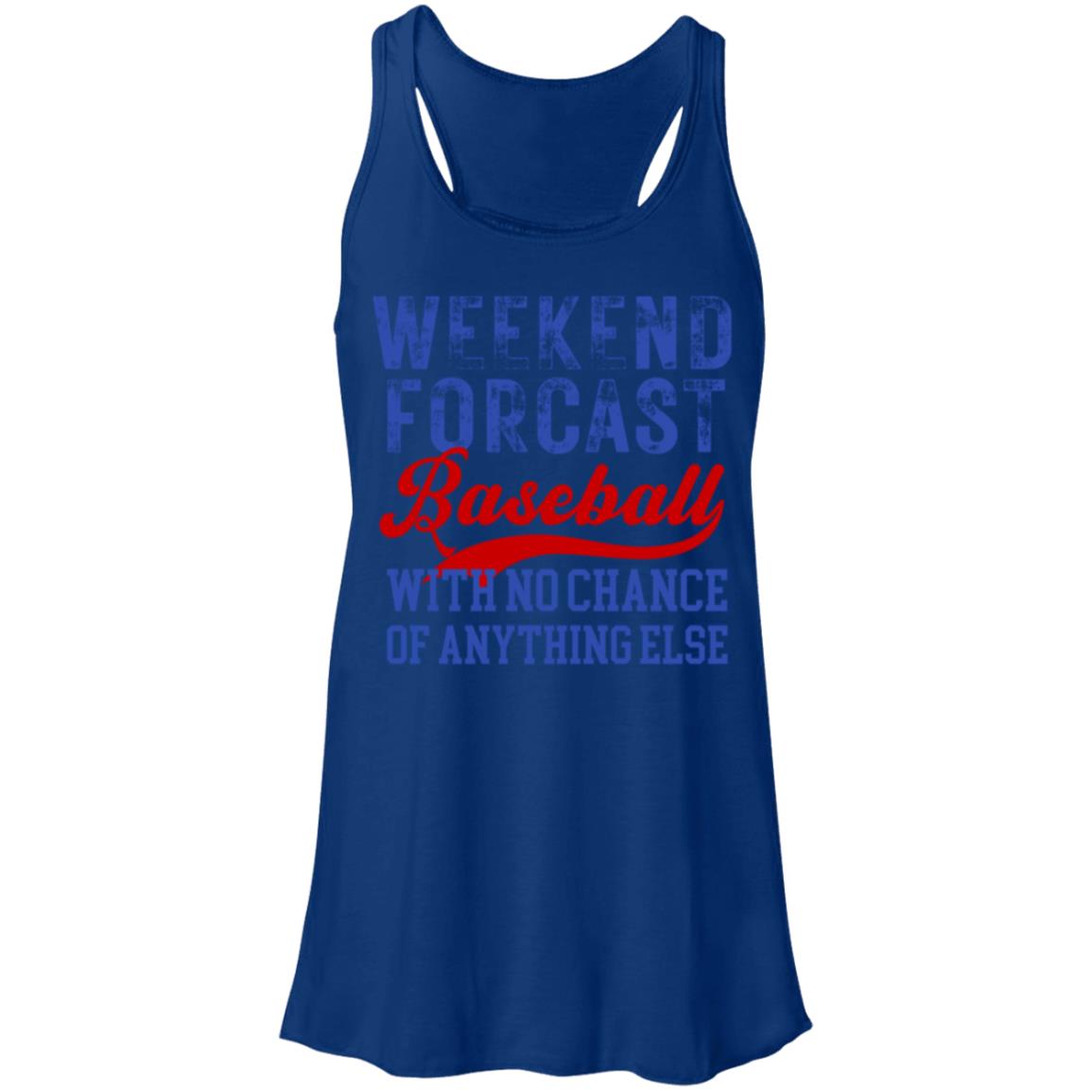 Weekend forcast - Baseball B8800 Flowy Racerback Tank