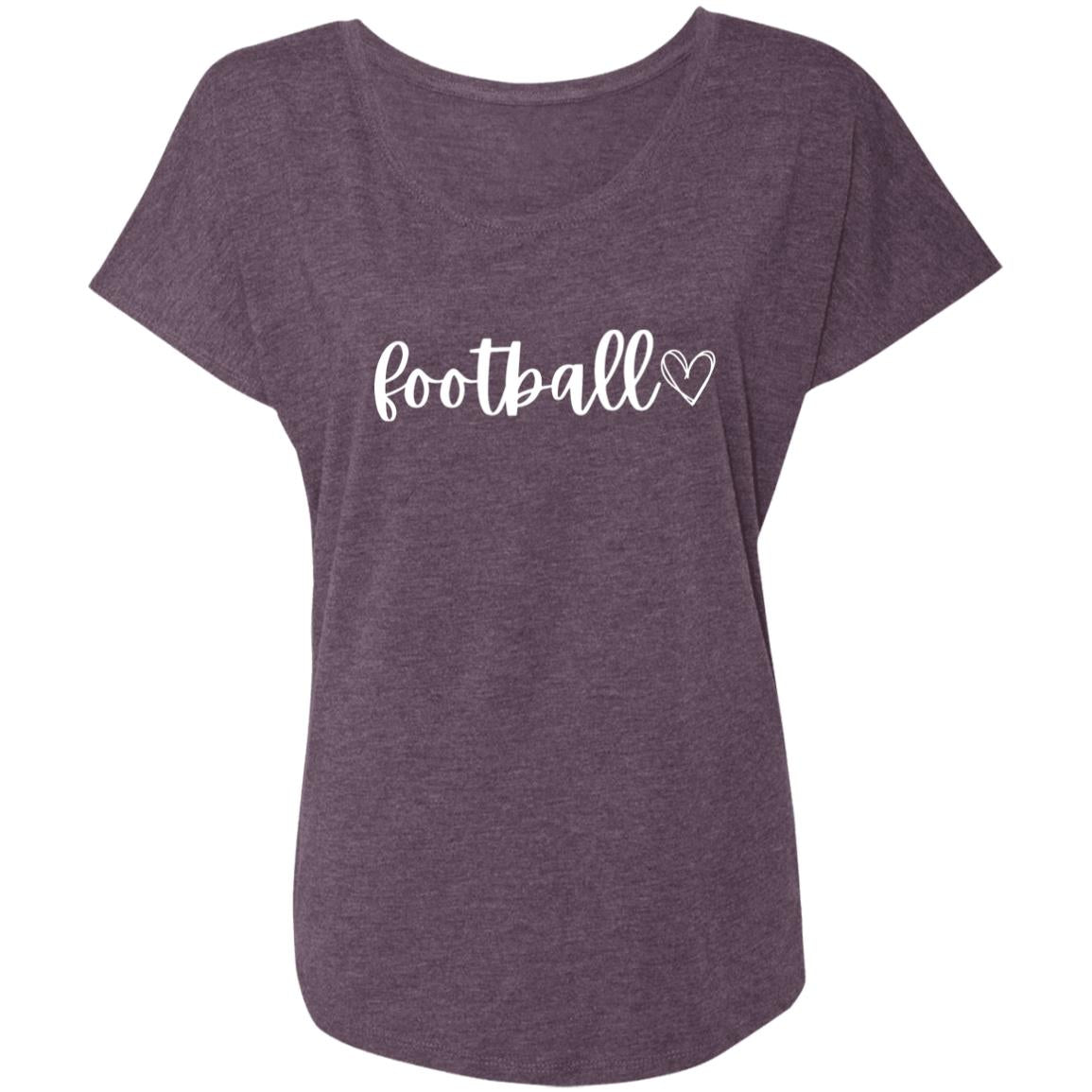 Football Heart NL6760 Ladies' Triblend Dolman Sleeve