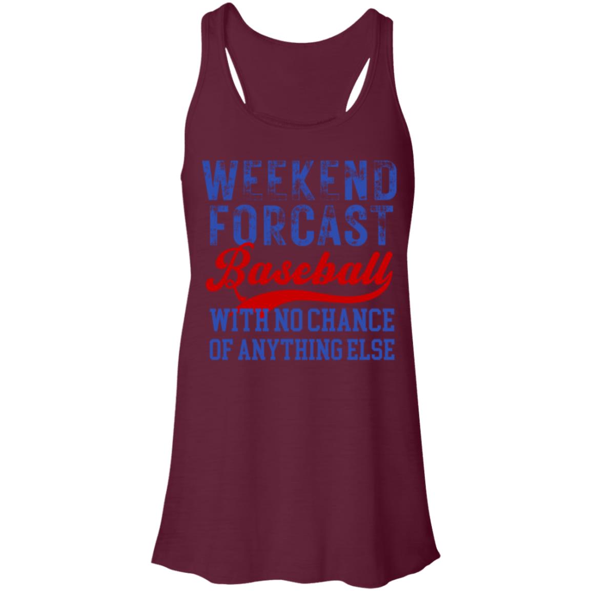 Weekend forcast - Baseball B8800 Flowy Racerback Tank