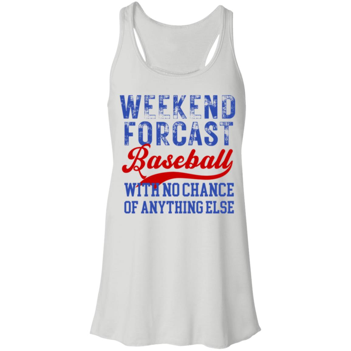 Weekend forcast - Baseball B8800 Flowy Racerback Tank