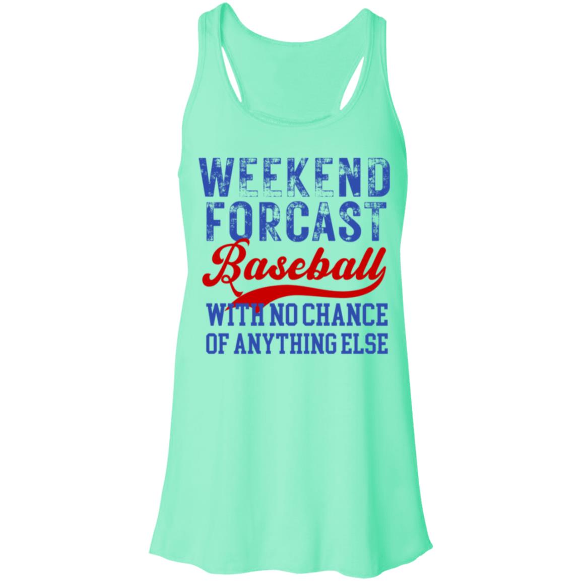 Weekend forcast - Baseball B8800 Flowy Racerback Tank