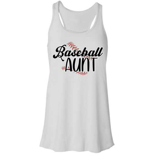 Baseball Aunt B8800 Flowy Racerback Tank