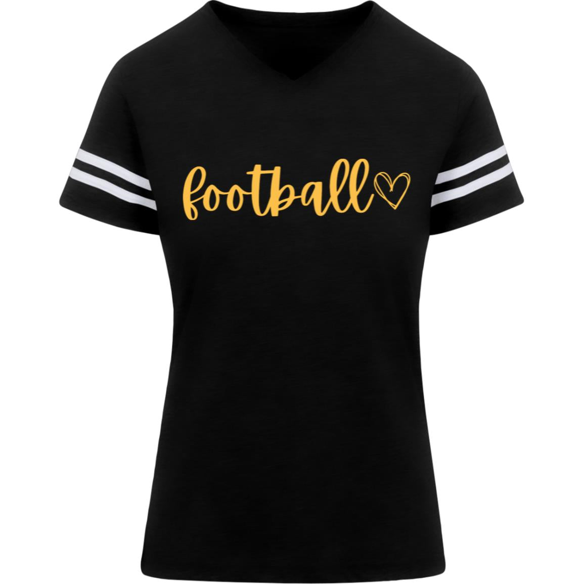 Football heart Game Day 3537 LAT Womens Football Tee