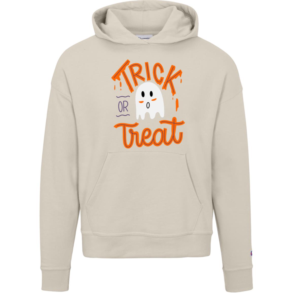 Trick or Treat Ghost S760 Champion Womens Powerblend Hoodie