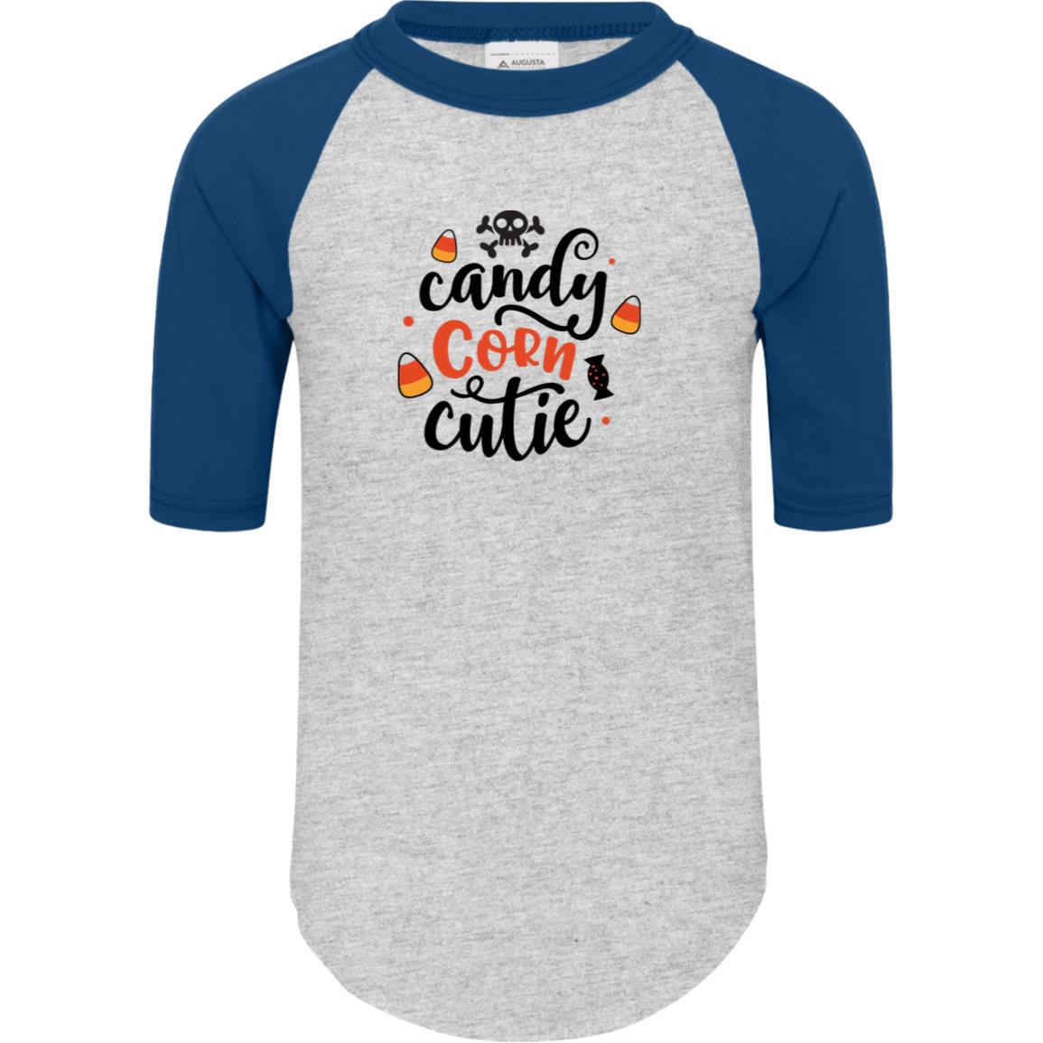Candy Corn Cutie 4421 Youth Colorblock Raglan Jersey