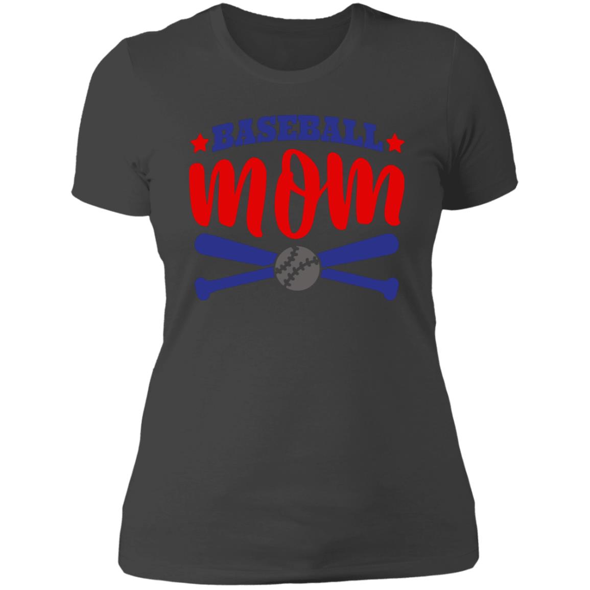 Baseball Mom with Crossed Bats NL3900 Ladies' Boyfriend T-Shirt