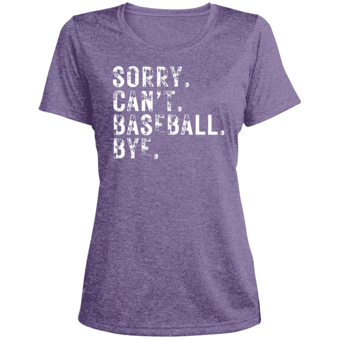 Sorry.  Can't.  Baseball. LST360 Ladies' Heather Scoop Neck Performance Tee