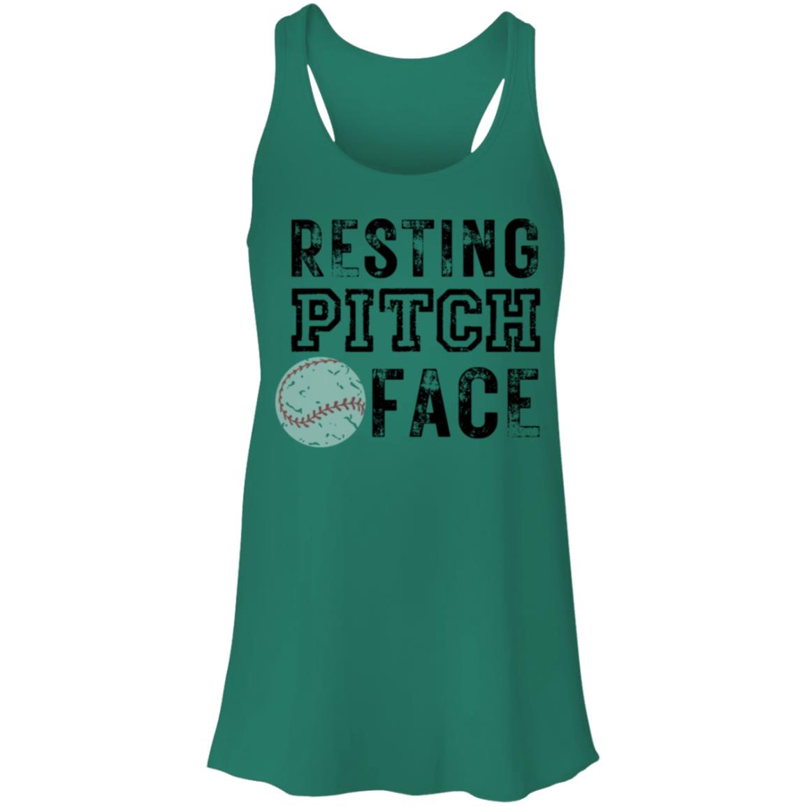 Resting Pitch Face B8800 Flowy Racerback Tank