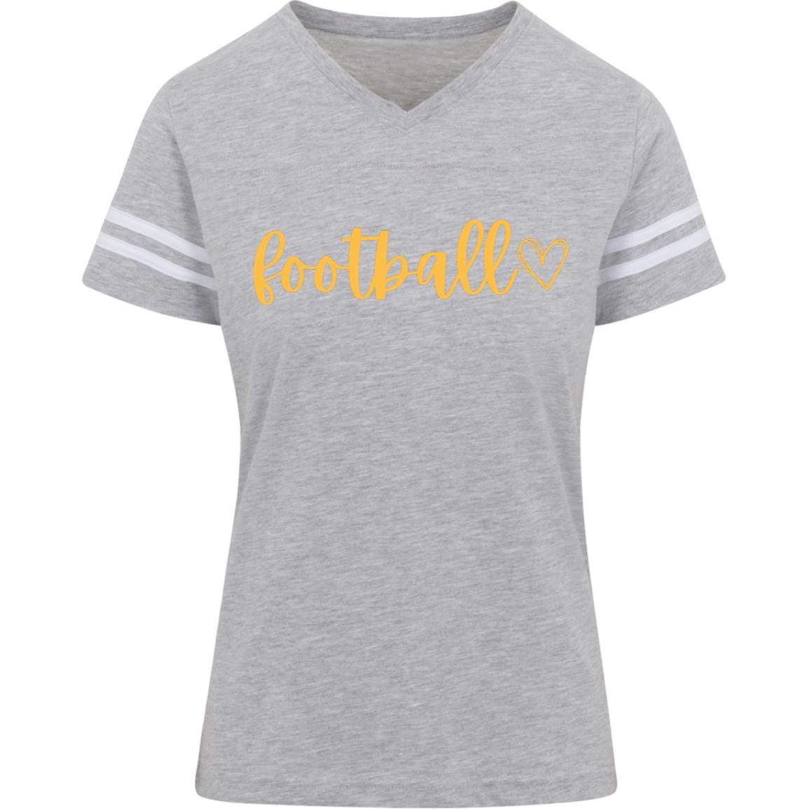 Football heart Game Day 3537 LAT Womens Football Tee