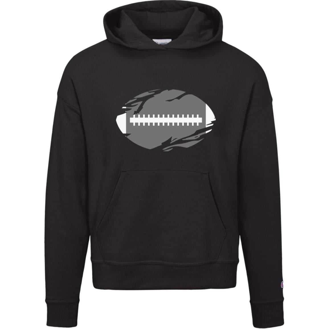 Distressed Football S760 Champion Womens Powerblend Hoodie