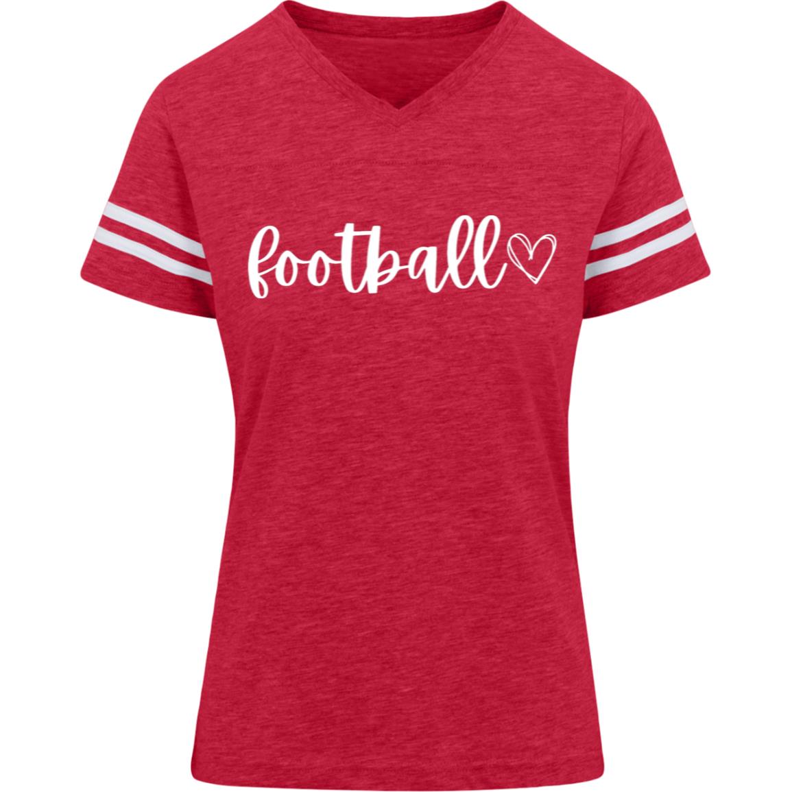 Football Heart 3537 LAT Womens Football Tee