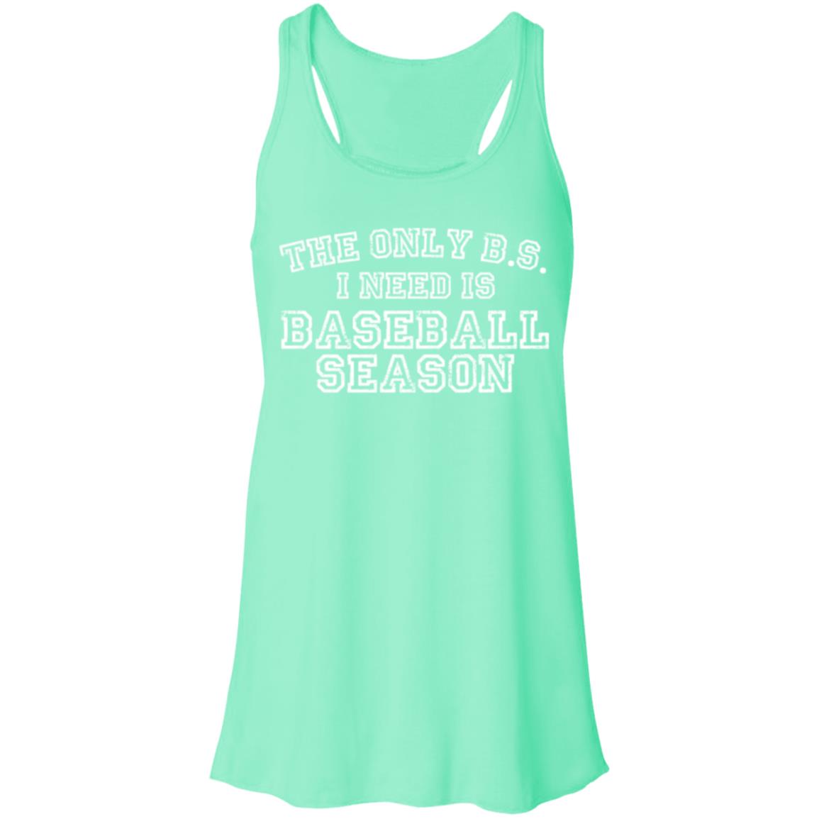 The only BS I need white B8800 Flowy Racerback Tank