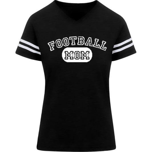 Football Mom Varsity Block 3537 LAT Womens Football Tee