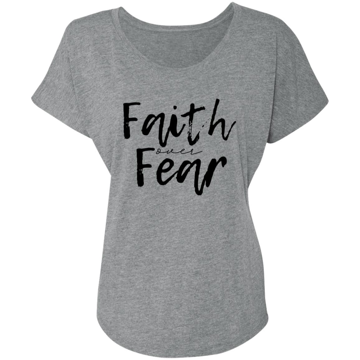 Faith over Fear NL6760 Ladies' Triblend Dolman Sleeve